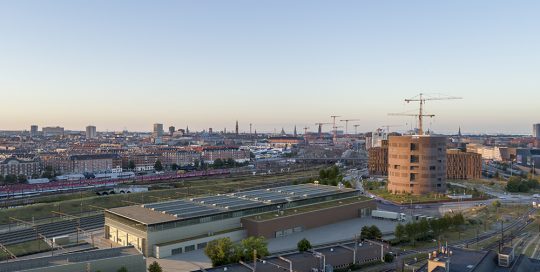 Dronebillede af DSB-værksted og København / Artelia / Rådgivende Ingeniører