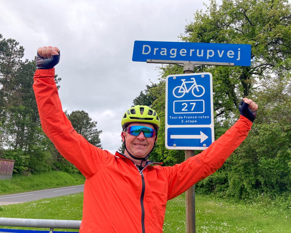 Peter cykler til Artelia uden Watt-pedaler og pulsmåler